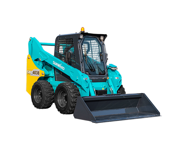 SWL3230 compact track loader shoveling rocks zero turn mower loader